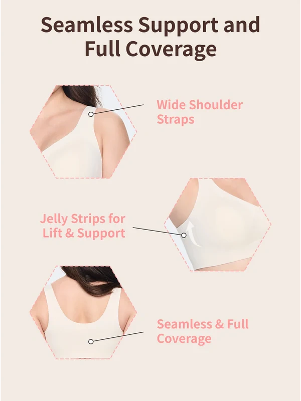 Glamoushape® Antibacterial Seamless Wire-Free Jelly Bra