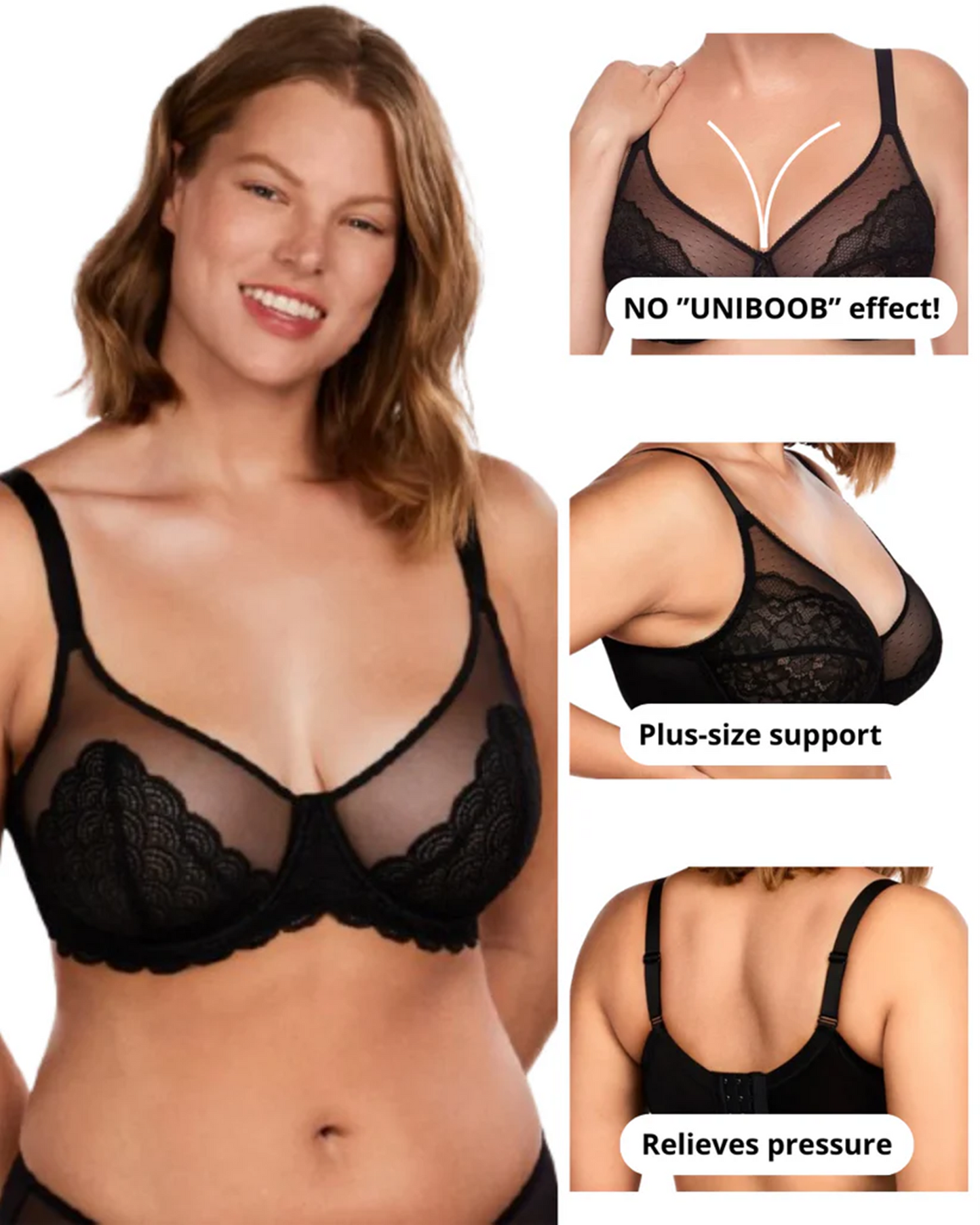 Glamoushape® Magiclift Lace Minimizer Bra | Supportive Everyday Fit